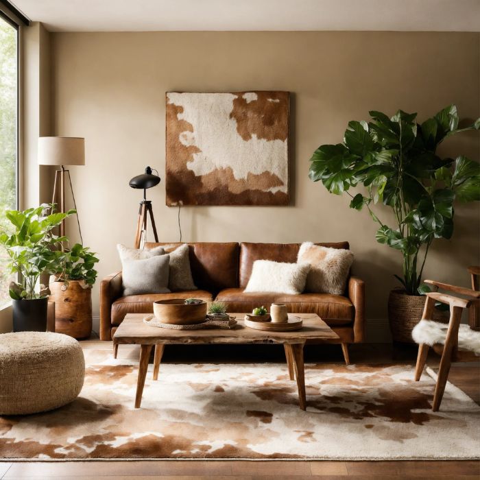 cow skin rug for living room