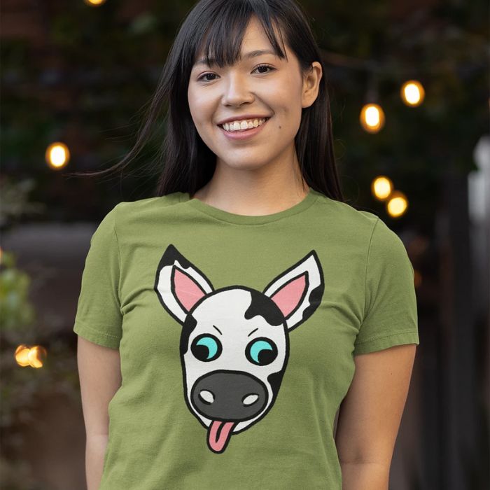 cute kawaii cow tshirt