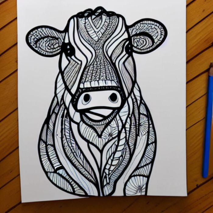 free cow coloring pages