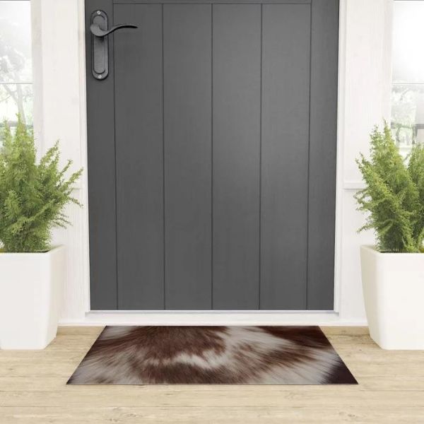 cow skin rug door mat