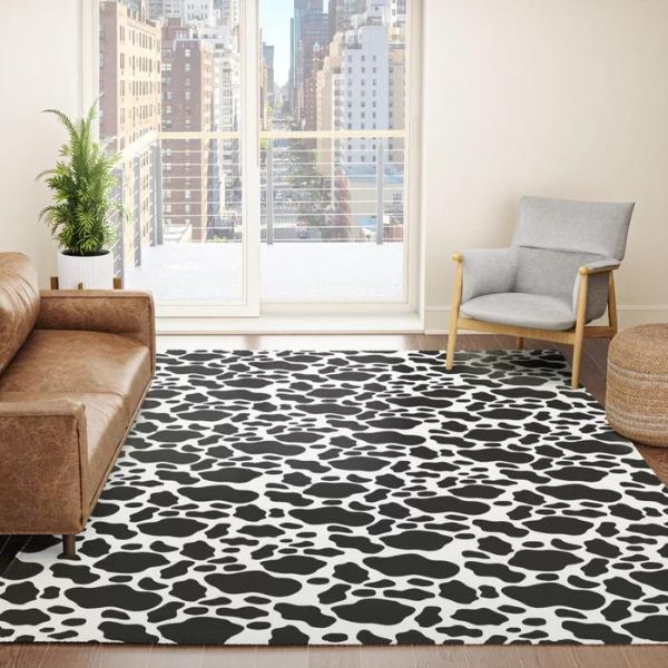 cow skin rug printed for living rooms